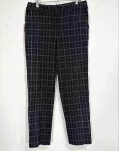 エニィスィス【L】スラックスパンツ ストレッチ テーパード チェック柄