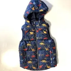 タイムセール　H&M 恐竜柄 ダウンベスト (100cm~)