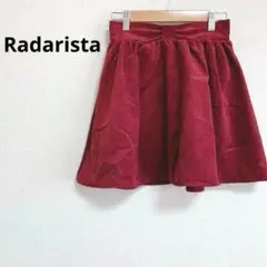 d019【Radarista】スウェードミニスカート☆ボルドー☆リボン