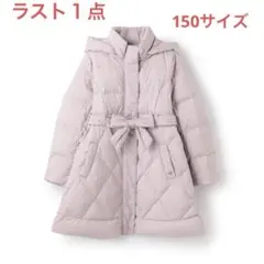 メゾピアノ新品新作タグ付き【撥水】リボンベルトつき美シルエットロングダウン150