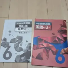 中学受験新演習 国語小6下 計算日記 算数小6上