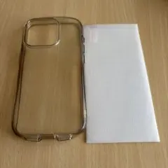 iPhone用クリアケースと保護フィルムセットiPhone15 Pro