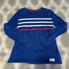 GAP 青 ストライプ 長袖カットソー