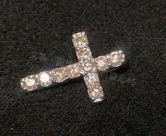 クロスモチーフ プラチナダイヤモンドネックレストップ 十字架ペンダントトップ