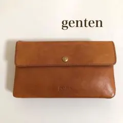 【良好】ゲンテン　長財布　本革　オールレザー　ダブルホック