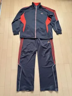 adidas ジャージセット ネイビー/レッド