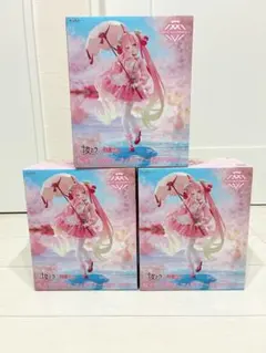 初音ミク 桜ミクAMP+ フィギュア ~桜ドレスver.~ 3個セット