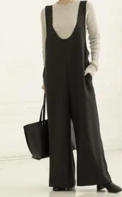 【新品未使用】オペークドットクリップ　ビッグポケットサロペット