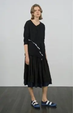 Y's ワイズ Resort 2019SS 絞染め 長袖カーディガン 黒