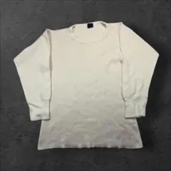 70s 80s USA製 サーマルロンT　ワッフル 長袖Tシャツ　L アメカジのサムネイル