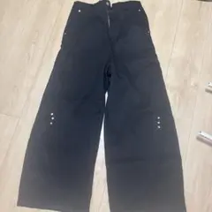 Used Wide Slacks Studs Baggy Black