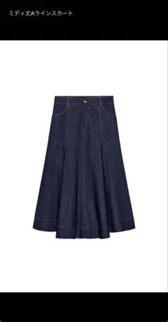 ZARA ミディ丈Aラインスカート サイズXS 極美品