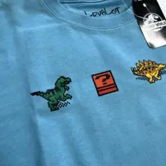 ジュラシックパーク 恐竜 半袖 Tシャツ 水色 110