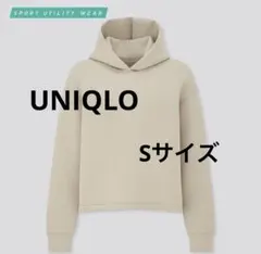 ユニクロ　UNIQLO ウルトラストレッチドライスウェットプルパーカー　ベージュ