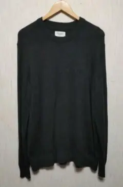 AMERICAN EAGLE ダークグレークルーネックニット コットン55%　М