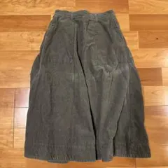 ニコアンド　コーデュロイロングスカート　カーキ