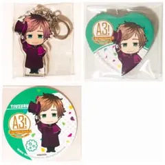 新品★A3！★春組【皆木綴】アニカフェ★アクキー＆コースター＆缶バッジ★3セット