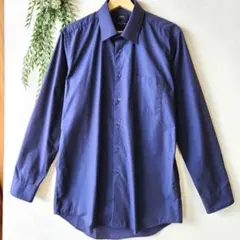 パーソンズ フォー メン 洋服の青山【Ｌ86】形態安定性 ネイビー ワイシャツ