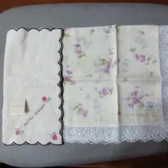 新品LAURA ASHLEY ローラアシュレイタオルハンカチ&ハンカチ2枚セット