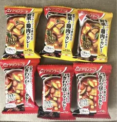 アマノフーズ ひきわり豆のトマトカレー　野菜と鶏肉のカレー　6食セットのサムネイル