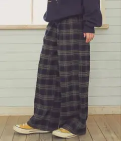 Zooodle チェックパンツ グリーン