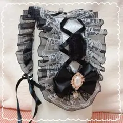 ヘッドドレス 猫耳 ゴスロリ リボン ブラック