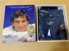未使用 アイルトンセナ ポロシャツ 紺色 L ディノス レーサー F1 40周年