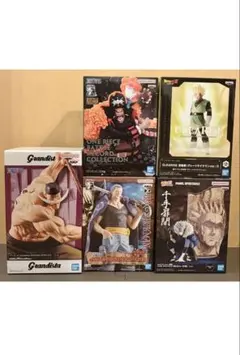 プライズ　フィギュア　ワンピース　ドラゴンボール　ナルト　まとめ　5点セット