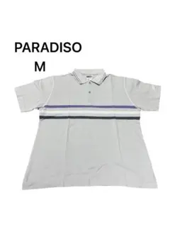 PARADISO ゴルフポロシャツ Mサイズ グレーのサムネイル