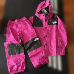 ノースフェイスGORE-TEX ピンク 黒 レインスーツ(上下セット)