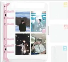 A5 透明シール帳バインダー 6穴本体×1+3層構造リフィル×10枚+4ポケット