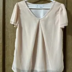 ROPÉ PICNIC ベージュ半袖ブラウス 38 ピンク