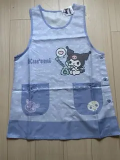 保育士くろみデザインの水色エプロン