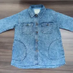 【新品】【12/8まで値下げ❢】140cm　デニムシャツジャケット