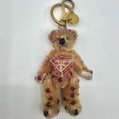 ガ*ャ様 PRADA プラダ テディベア キーホルダー キーリング 三角ロゴプレ