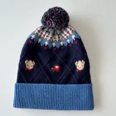 ファミリア　 ポンポン付きニット帽