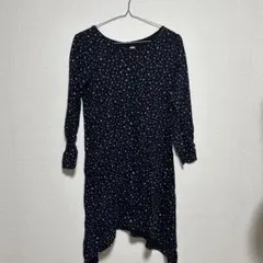 OLD NAVY ドット柄長袖ワンピース XL