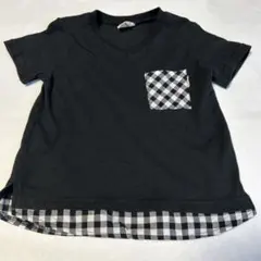 キッズ　Tシャツ 110センチ　半袖　ブラック　ピクニックのサムネイル