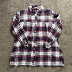 チェック柄フランネルシャツ 長袖 L