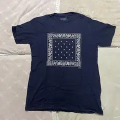 coen ネイビー プリント Tシャツ Sのサムネイル