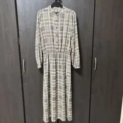 LEPSIM チェック柄マキシワンピース