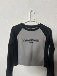 4Makes CONGENIAL 長袖Tシャツ グレー/ブラック