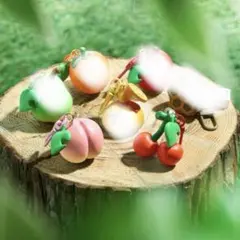 【即日発送可能】どうぶつの森 フルーツ　キーホルダー　あつ森　チェリー　モモ