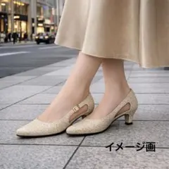 銀座カネマツ　ベージュパンプス