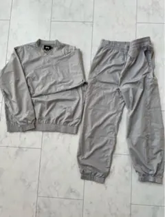 Stussy グレー セットアップ　ナイロン　トレーナー・ S