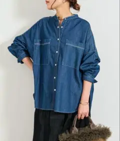 【新品タグ付き】 デニムビッグシャツ ブルー アンディコール undixcors