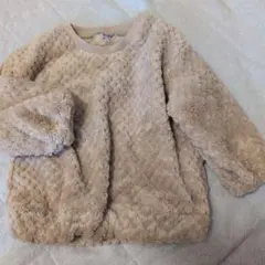 ★95サイズ 西松屋　ELFINDOLL ボアトレーナー ベージュ　冬服