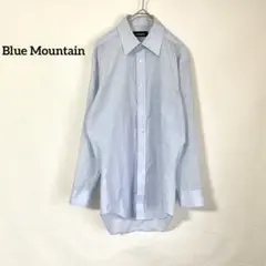 ￼【ブルーマウンテン】ロングシャツ 水色 日本製 長袖 ゆったり 綺麗め 上品