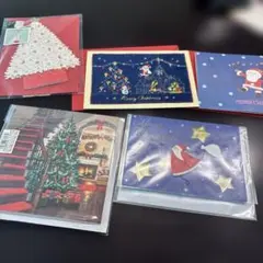 クリスマス グリーティングカードセット　5枚