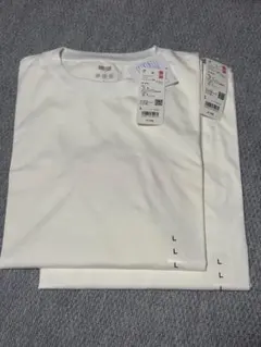 UNIQLO 新品 エアリズムコットンUVカット　クルーネックT L ユニクロ
